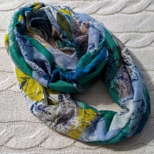 Spring floral infinity loop scarf